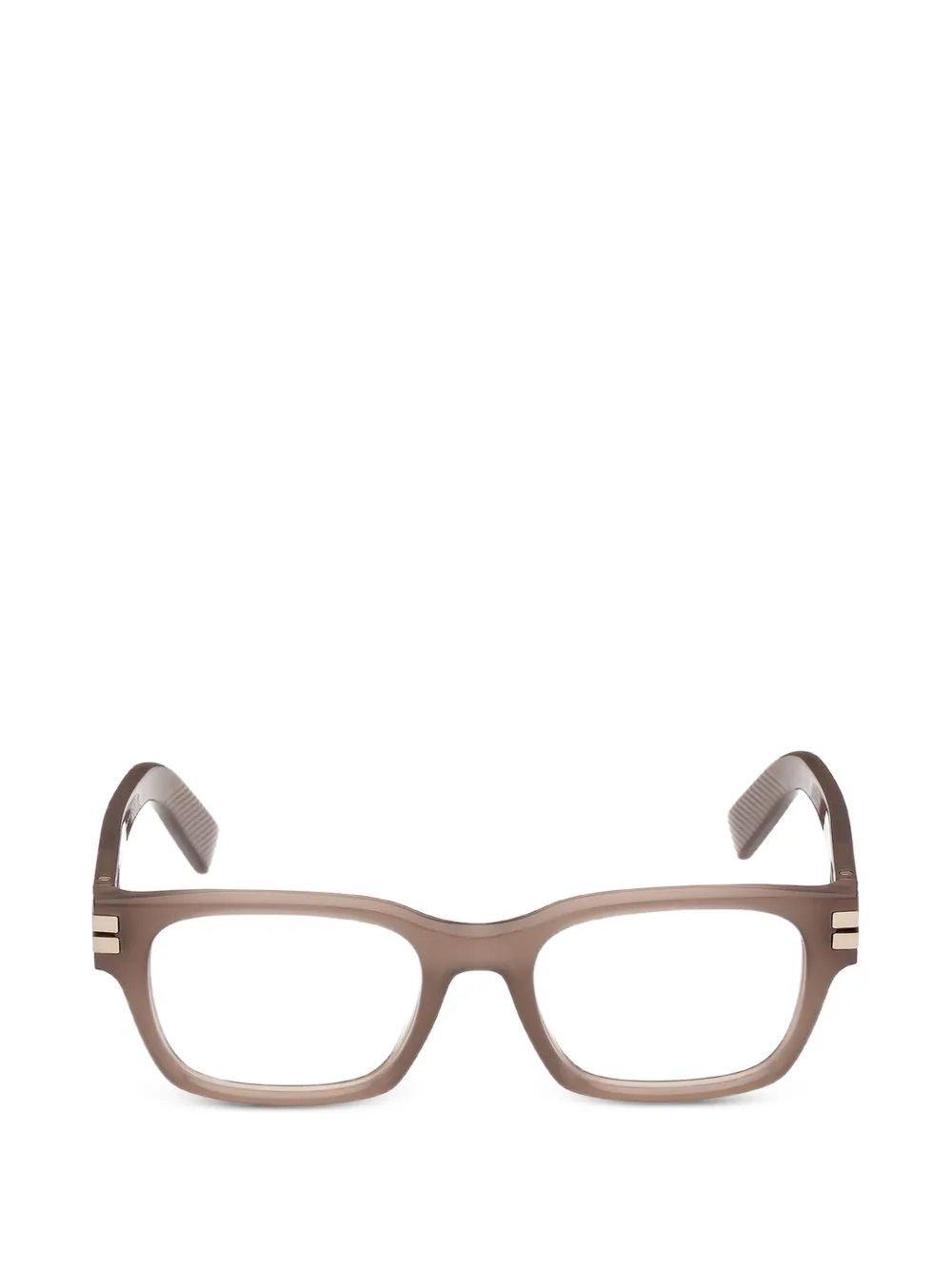 Zegna rectangle-frame glasses | Brown | Image 1