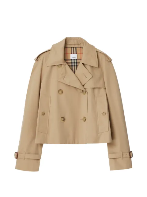 Burberry cropped gabardine Mayfair trench jacket