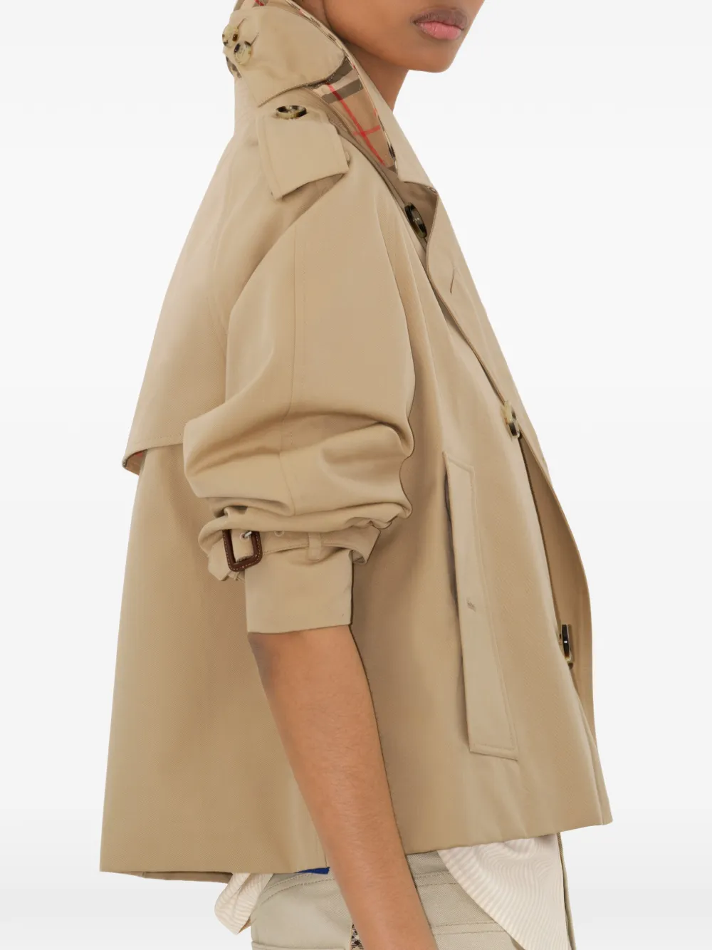 Burberry Cropped Mayfair trench-jack van tropisch gabardine Beige