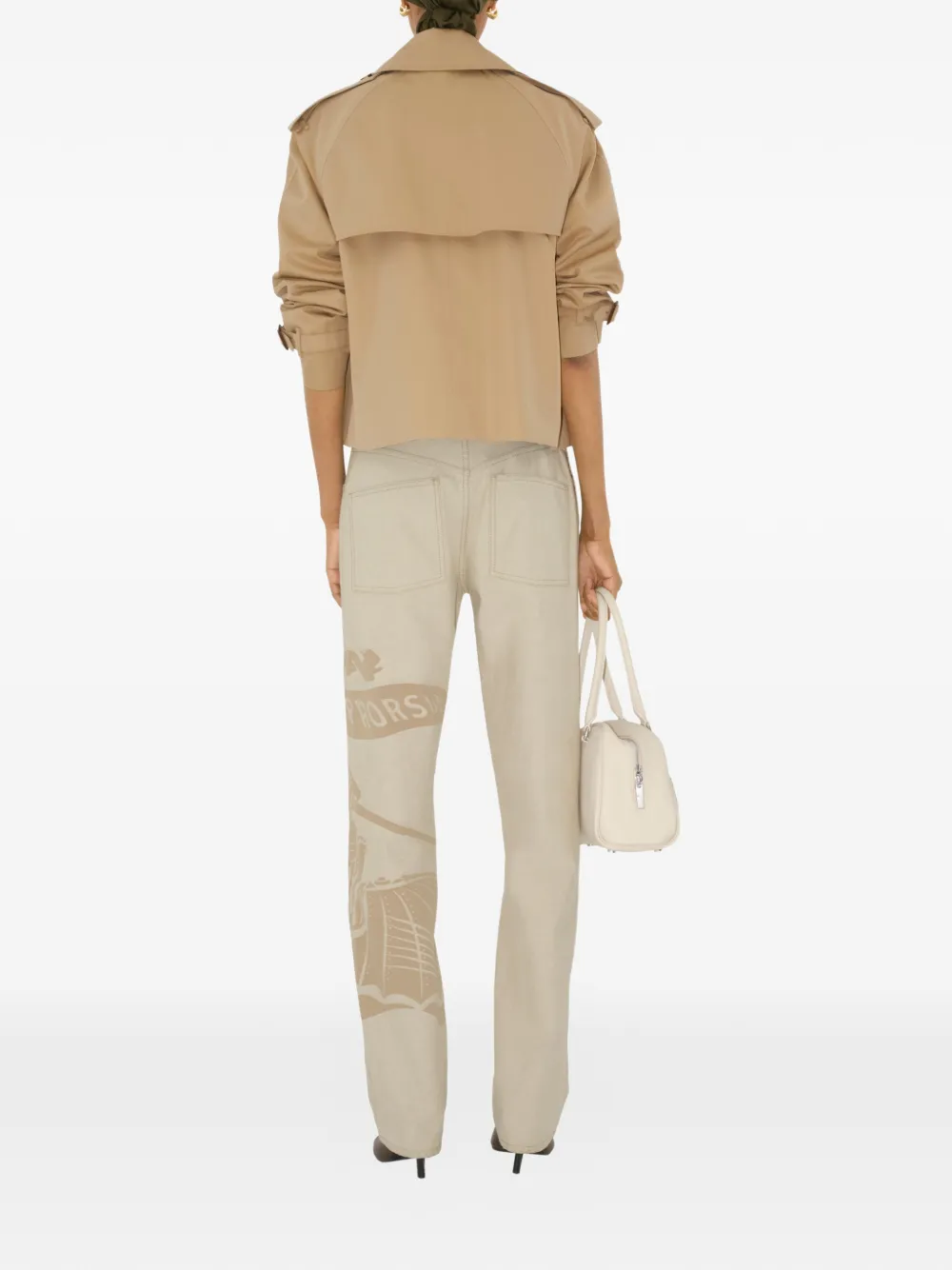 Burberry Cropped Mayfair trench-jack van tropisch gabardine Beige