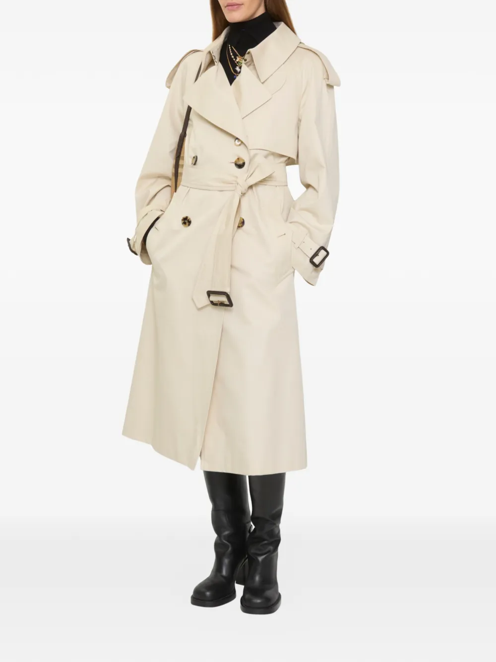 Burberry Lange gabardine Fitzrovia trenchcoat Beige