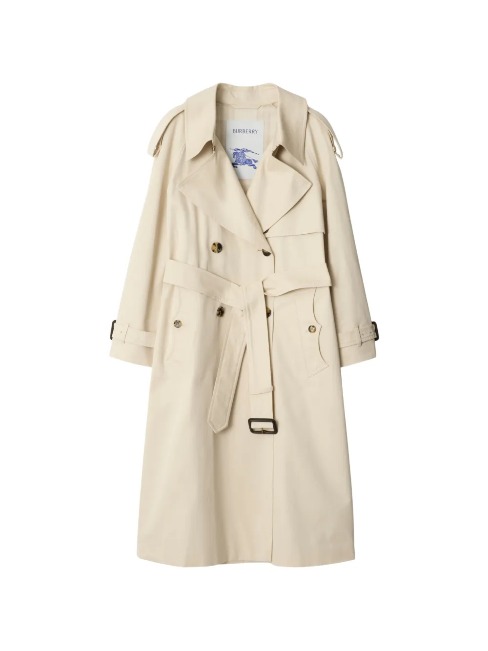 Burberry Trench lungo Fitzrovia in gabardine - Toni neutri