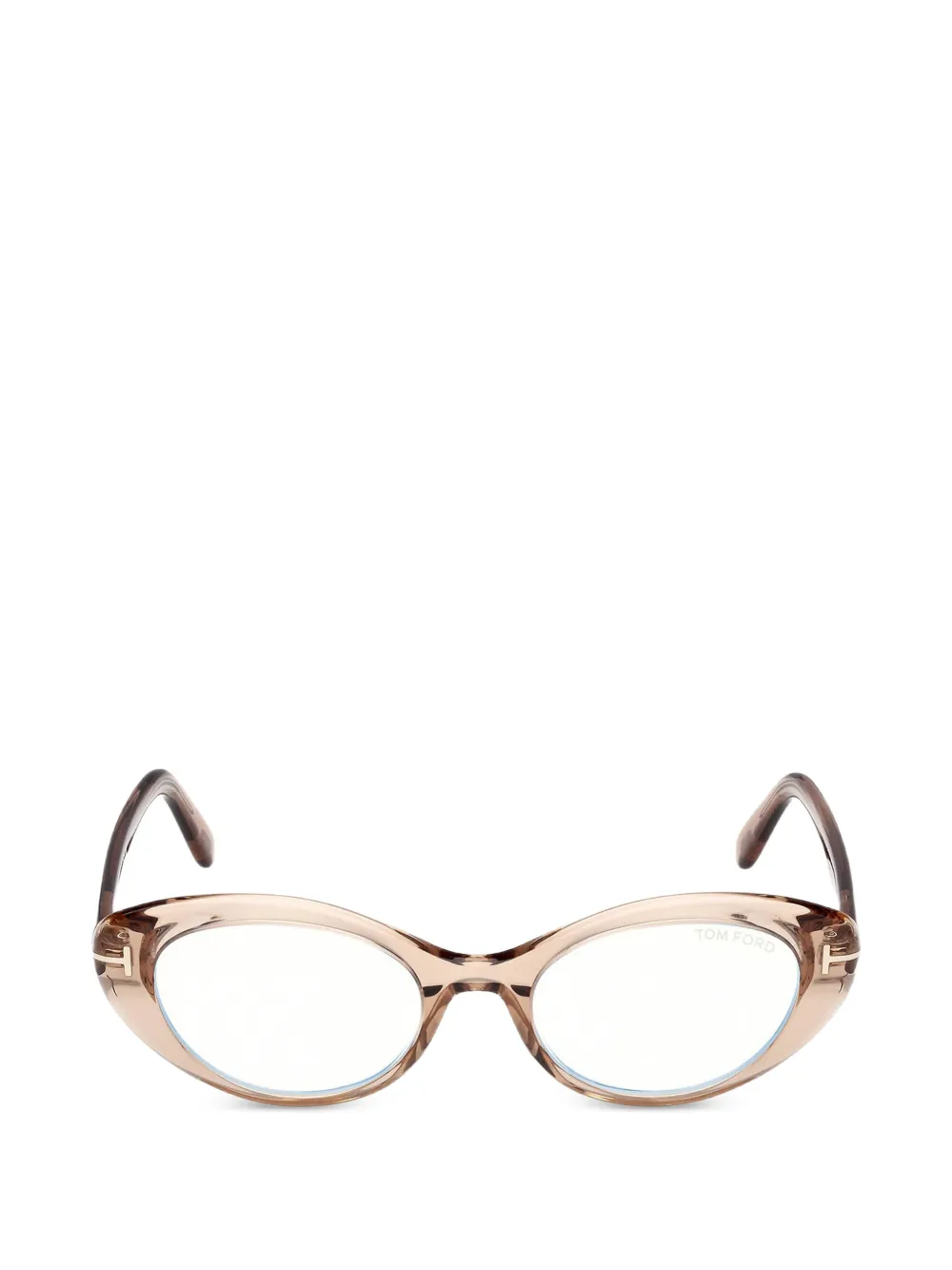 TOM FORD Eyewear Bril met cat-eye montuur Beige