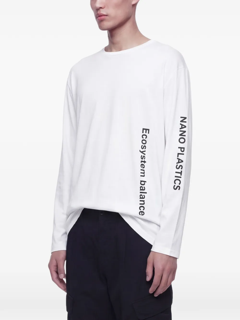Yohji Yamamoto T-shirt met lange mouwen Wit