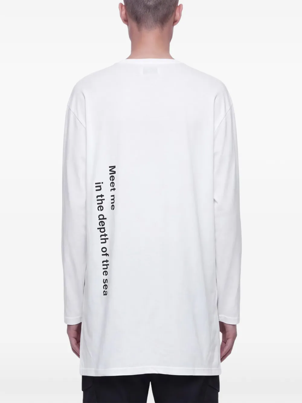 Yohji Yamamoto T-shirt met lange mouwen Wit