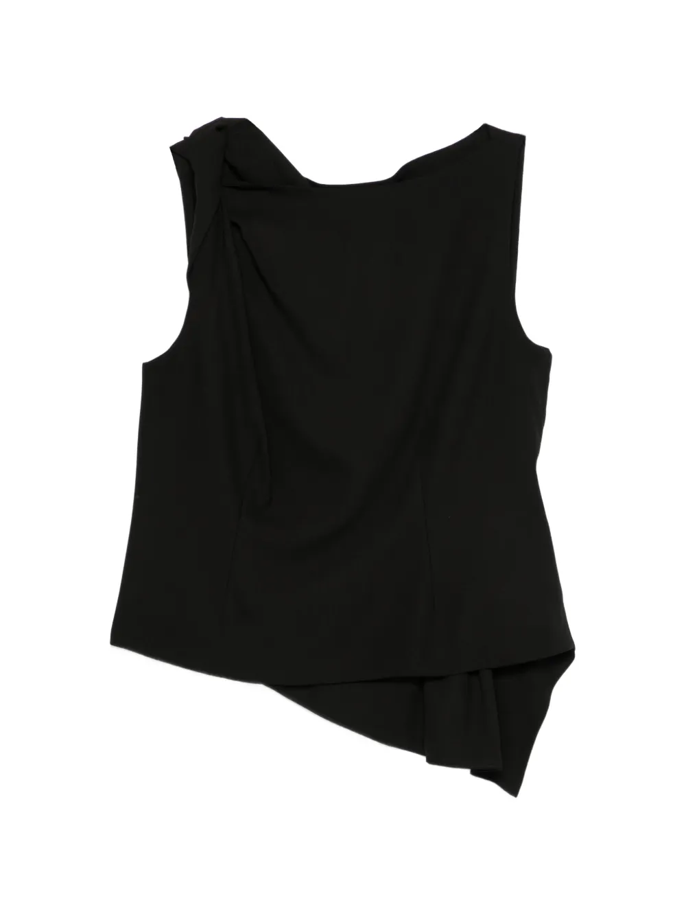 Róhe asymmetric draped top - Black