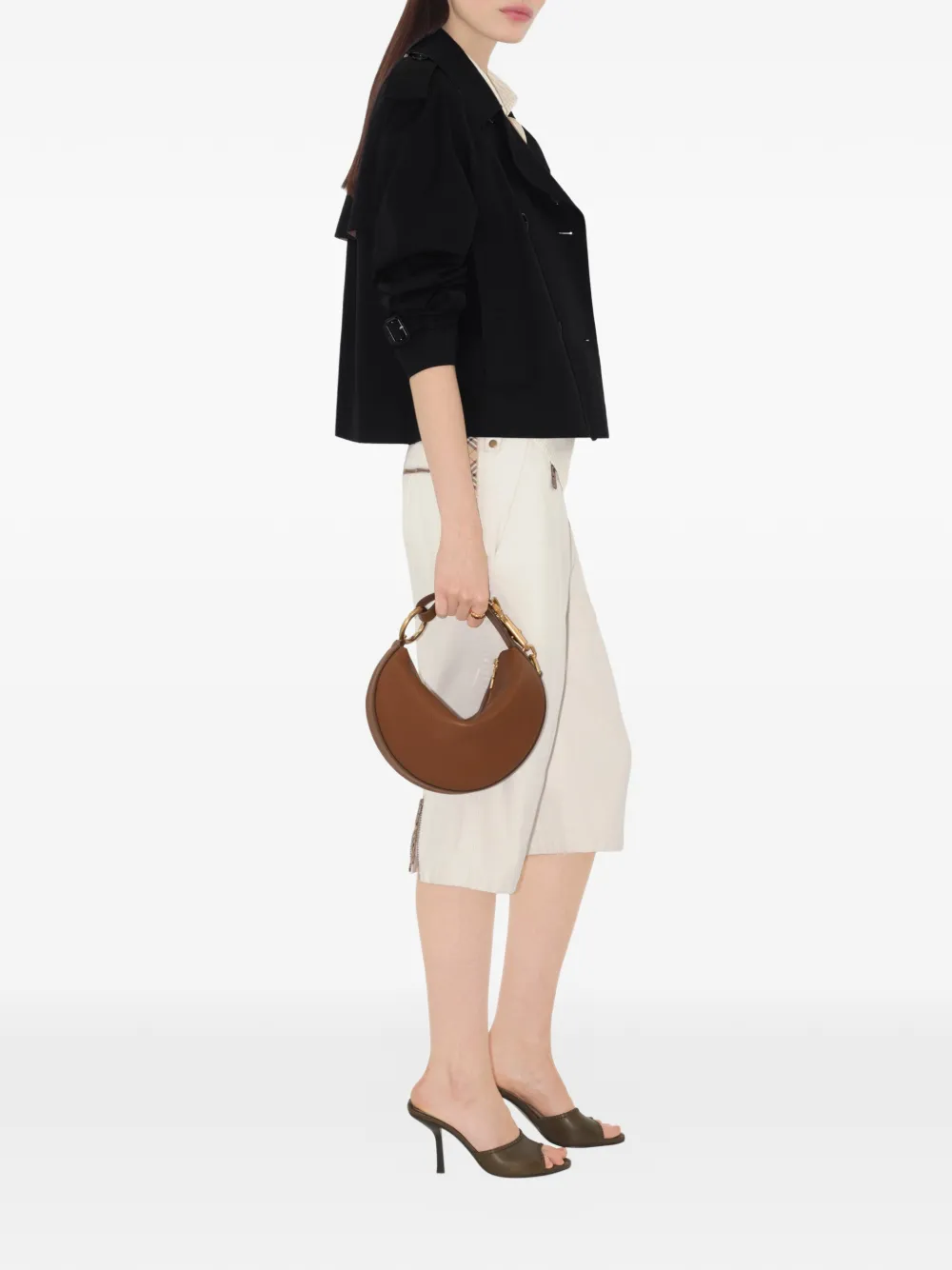  Burberry Gabardina Mayfair Corta - Negro 