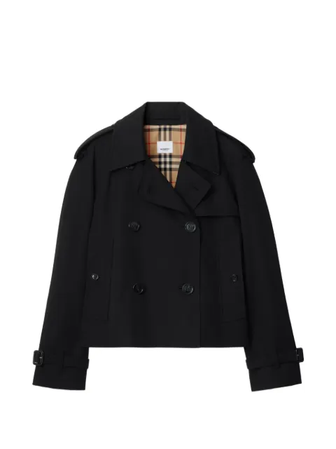 Burberry cropped gabardine Mayfair trench jacket