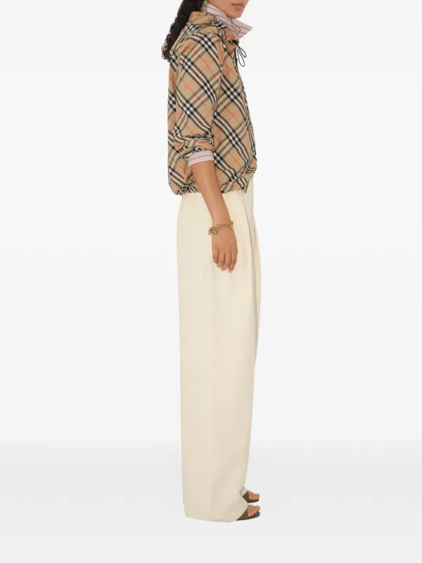 Burberry Check Hooded Jacket | Neutrals | FARFETCH