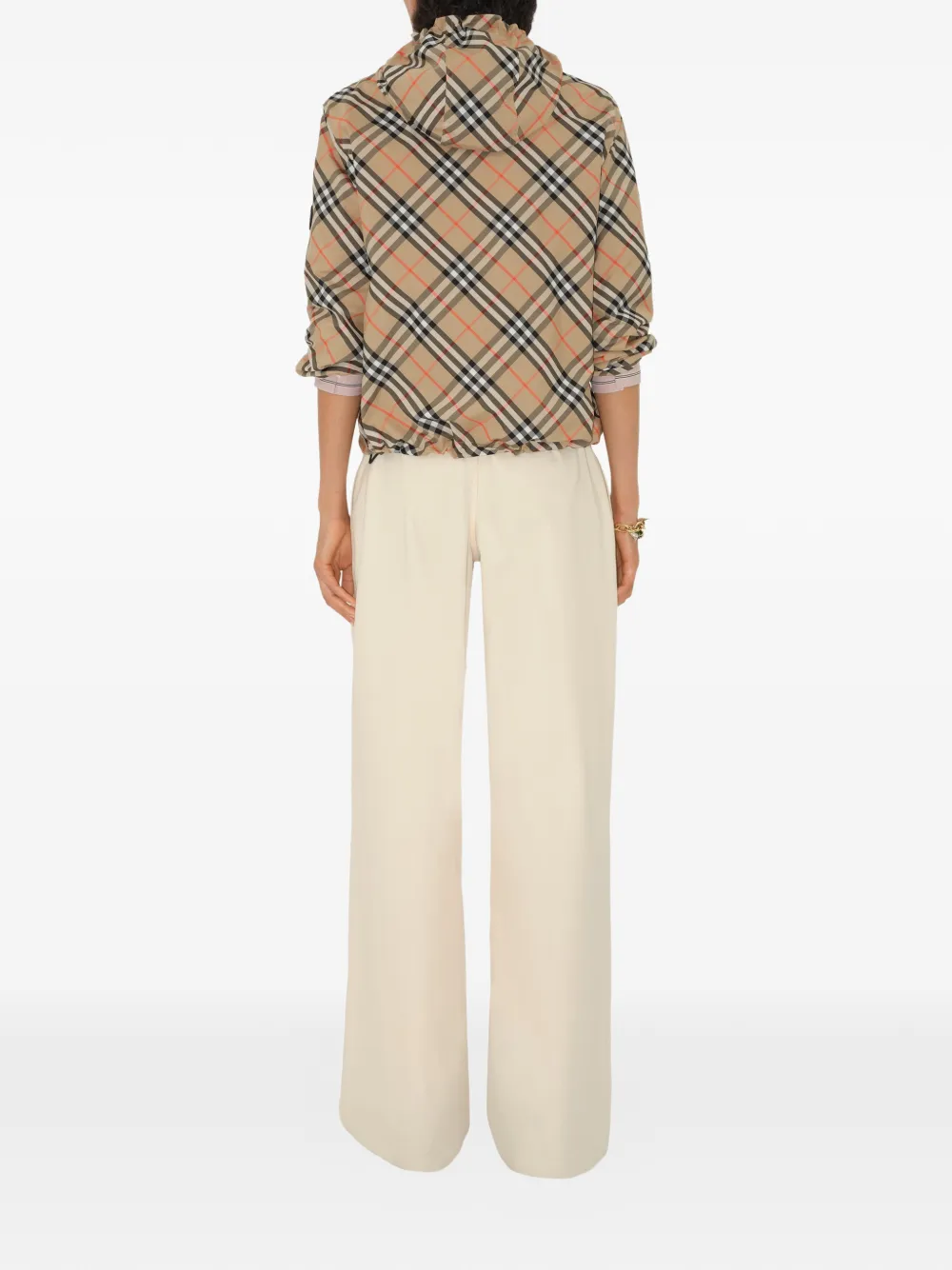 Burberry Check jack met capuchon Beige