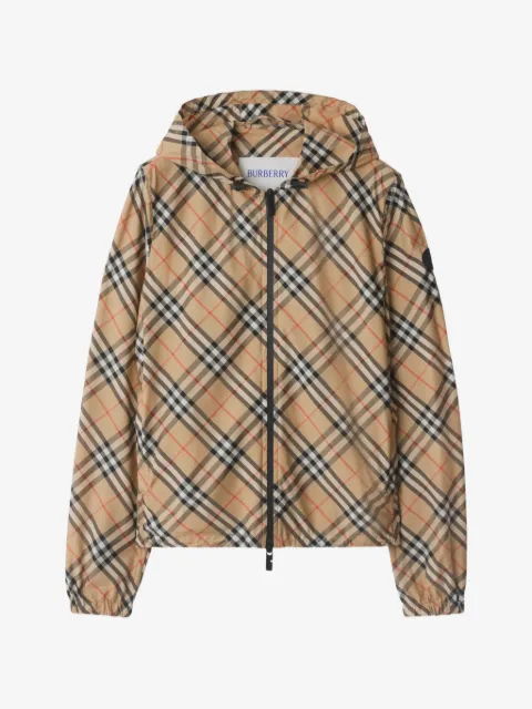 Burberry Check hooded jacket