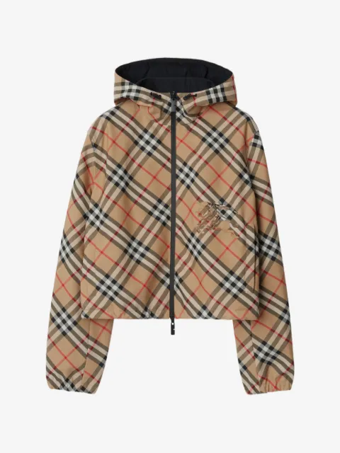 Burberry cropped reversible check jacket