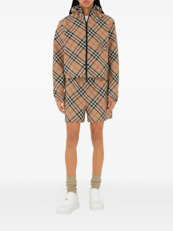 Burberry Jaqueta Cropped Xadrez Dupla Face | Neutro | FARFETCH BR