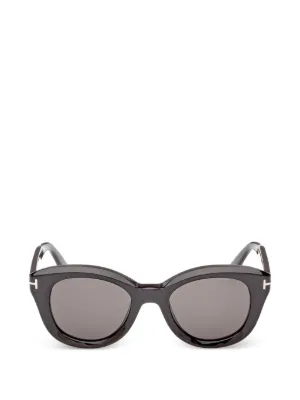 TOM FORD Eyewear ラウンドフレーム サングラス | ブラック | FARFETCH JP