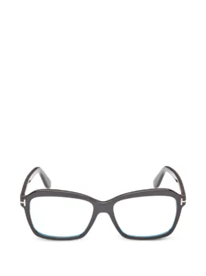 TOM FORD Eyewear スクエアメガネフレーム | ブラック | FARFETCH JP