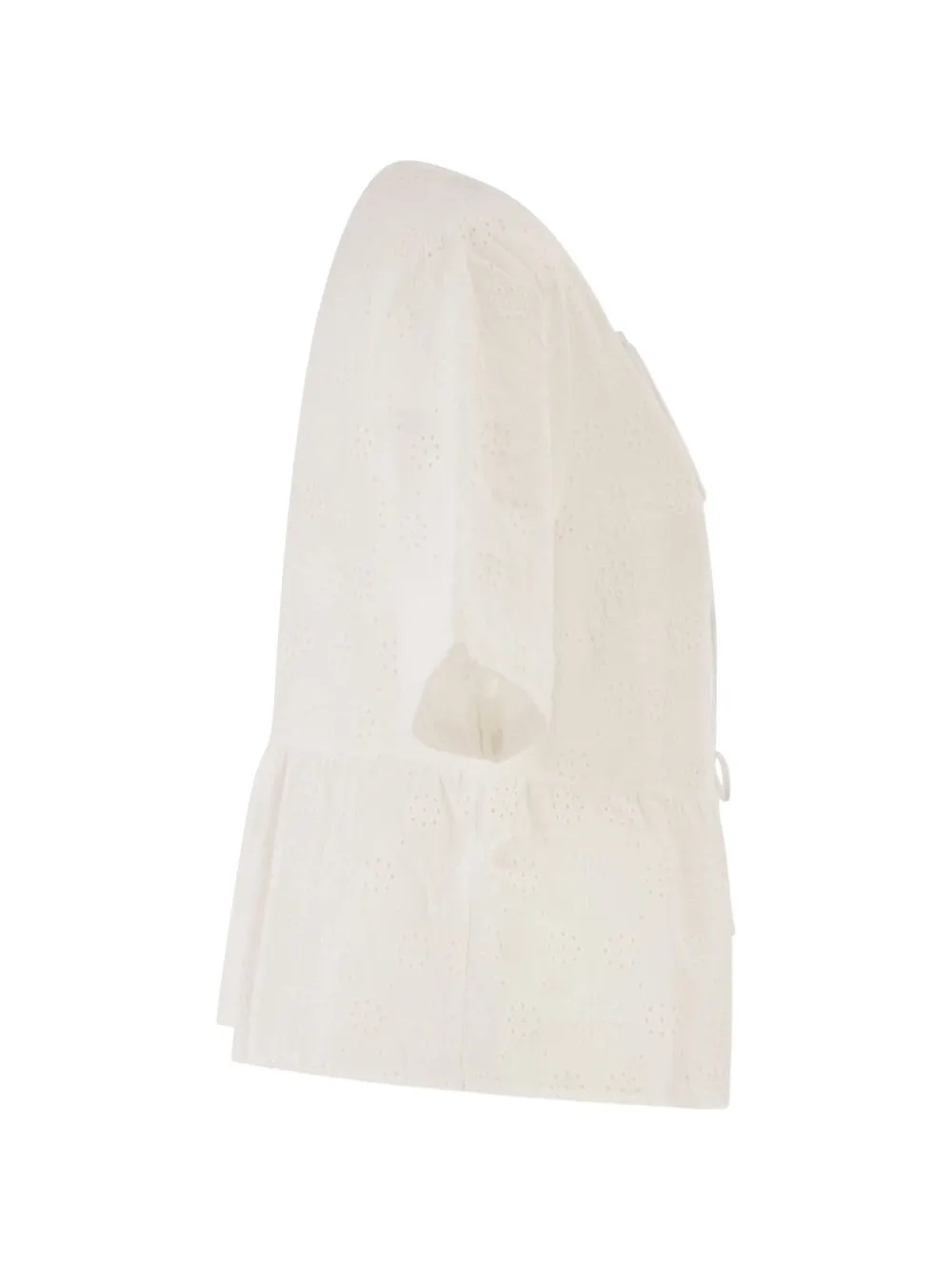 MC2 Saint Barth Broderie anglaise top Wit