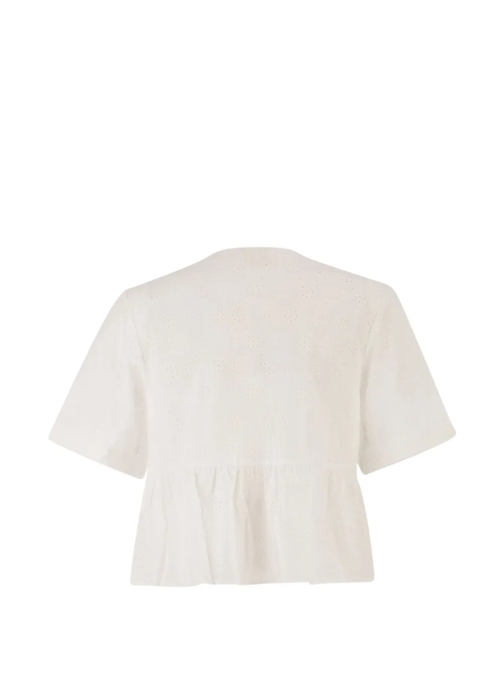 MC2 Saint Barth Broderie anglaise top Wit