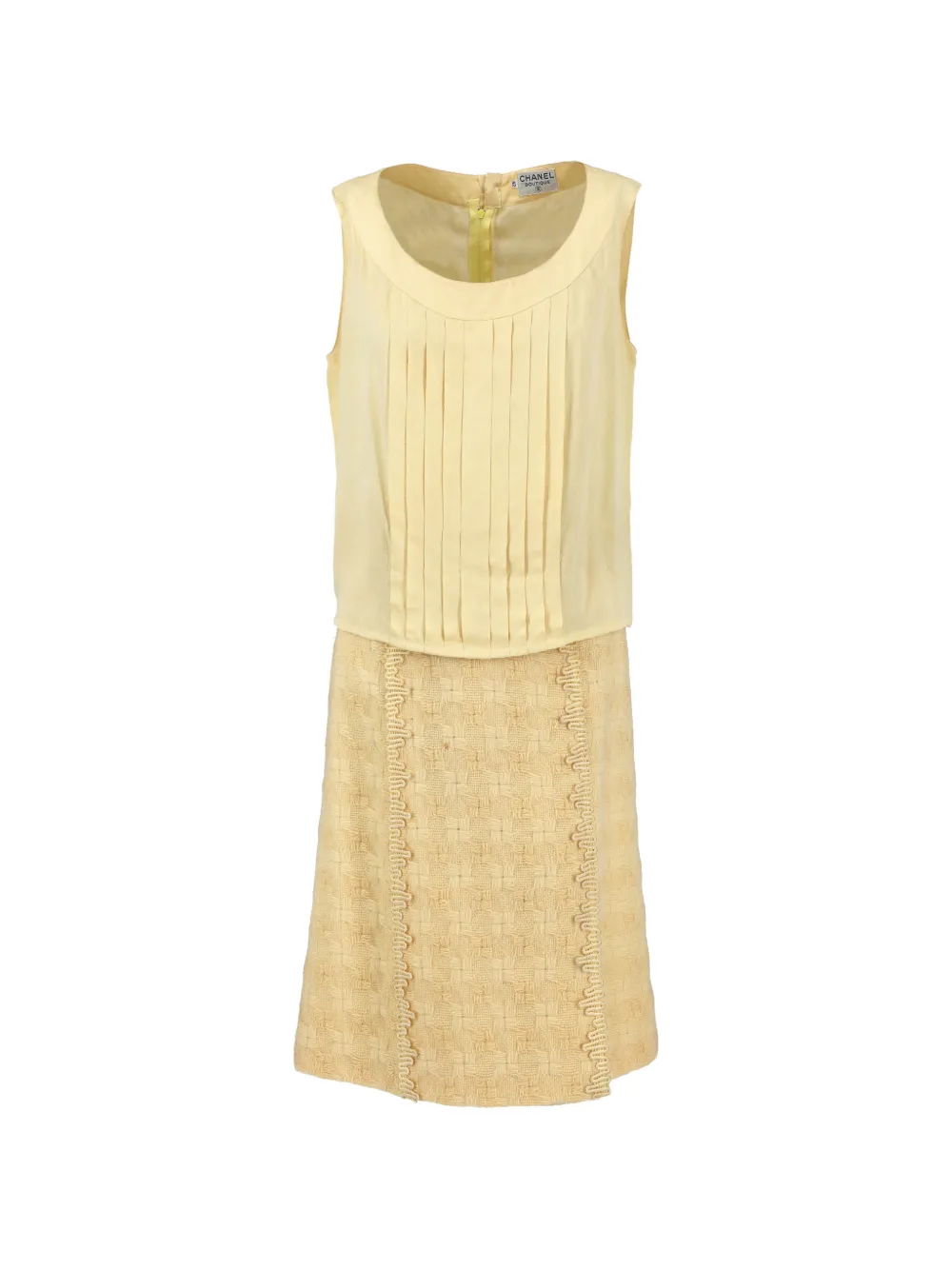 CHANEL Pre-Owned 1990s textured skirt suit (set oh three) - Giallo