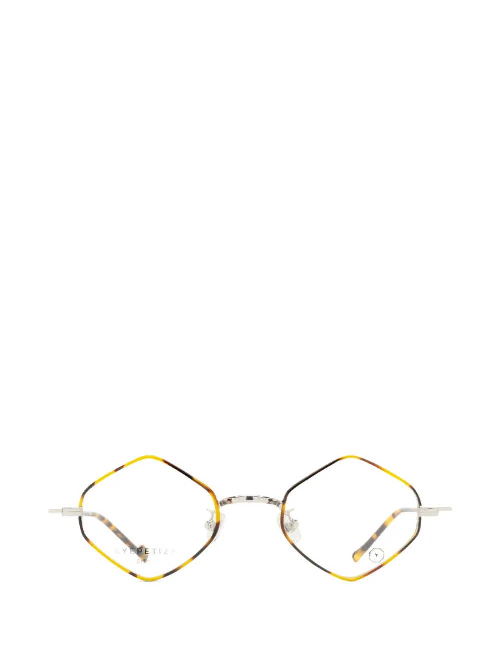 Eyepetizer Leopard geometric-frame glasses - Marrone