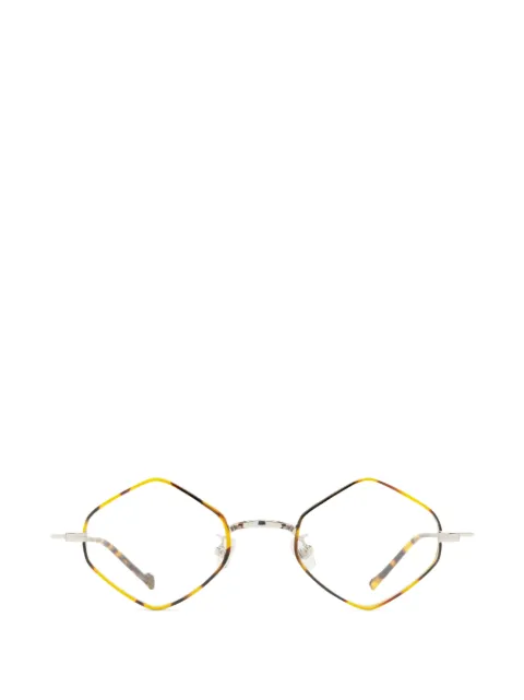 Eyepetizer Leopard geometric-frame glasses