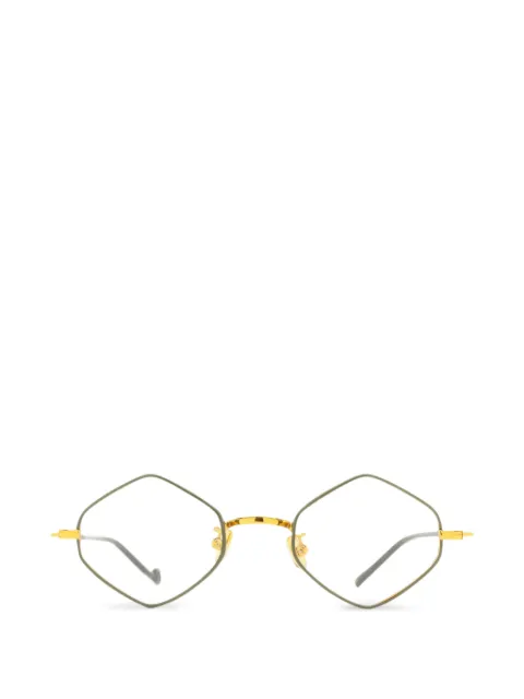Eyepetizer Leopard geometric-frame glasses