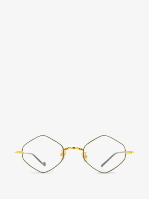 Eyepetizer Leopard geometric-frame glasses