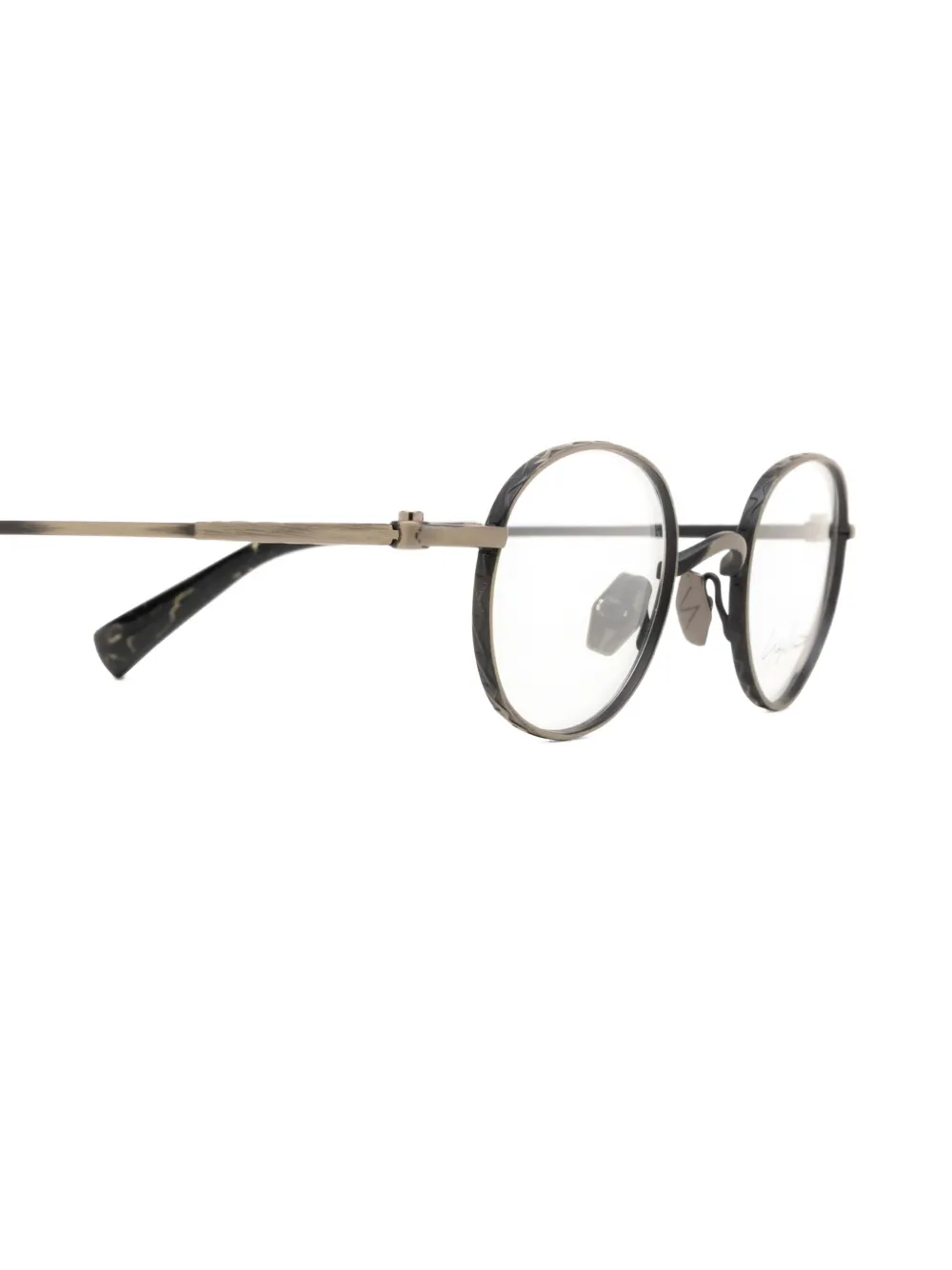 Yohji Yamamoto Bril met rond montuur Zilver
