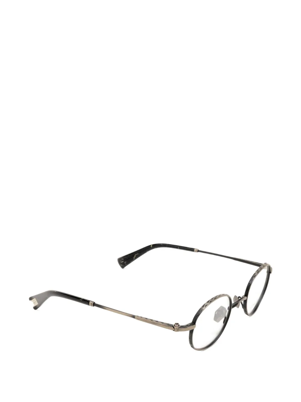 Yohji Yamamoto Bril met rond montuur Zilver