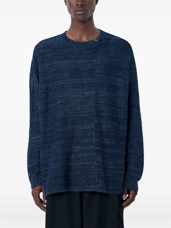 Yohji Yamamoto long-sleeve Sweater | Blue | FARFETCH NO