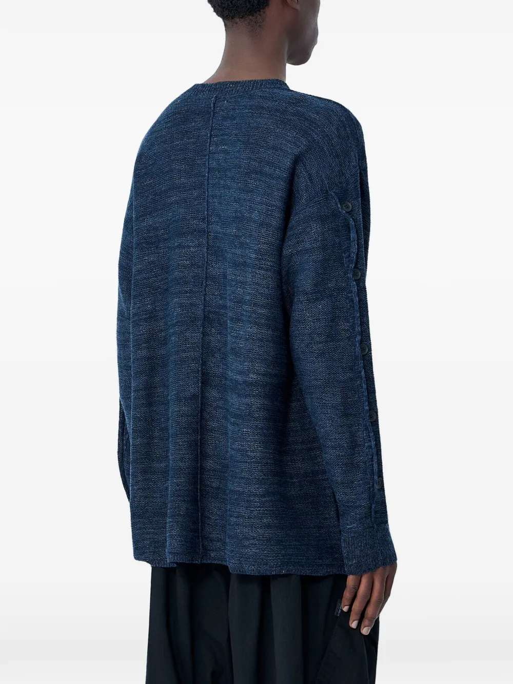 Yohji Yamamoto Trui met lange mouwen Blauw