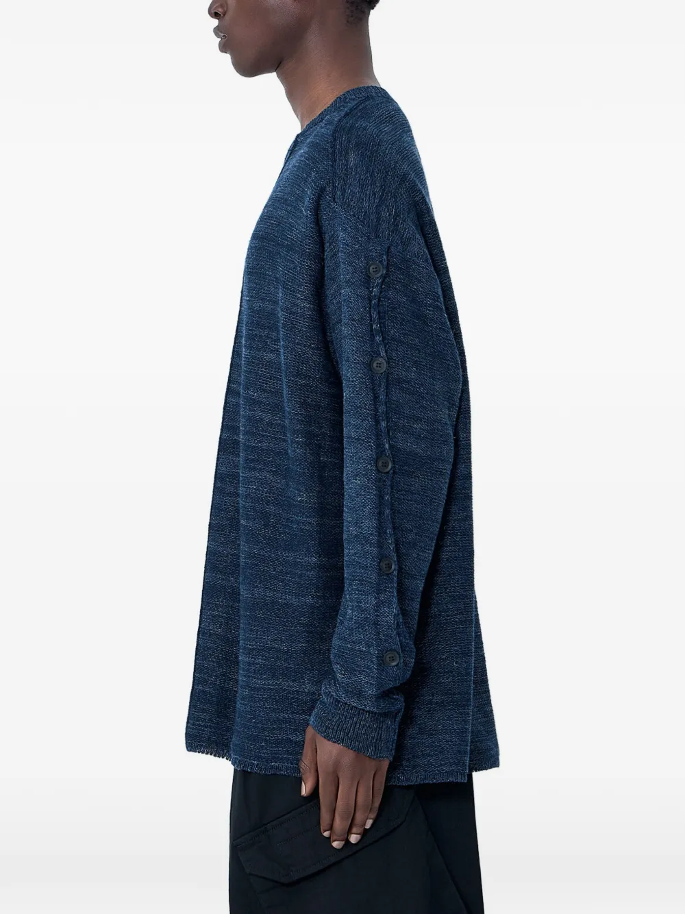 Yohji Yamamoto Trui met lange mouwen Blauw