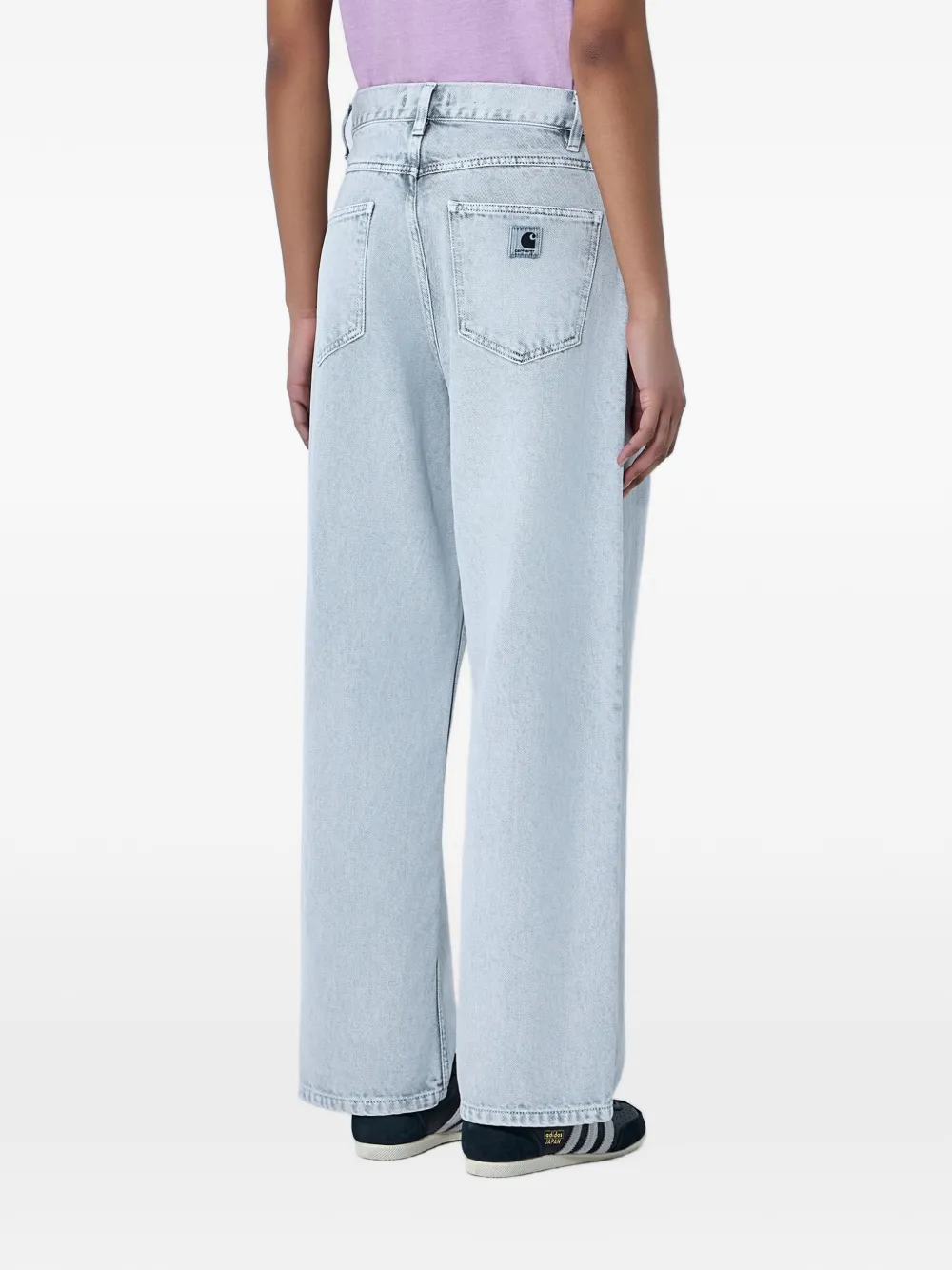 Carhartt WIP Brandon jeans met wijde pijpen en vijf zakken Wit