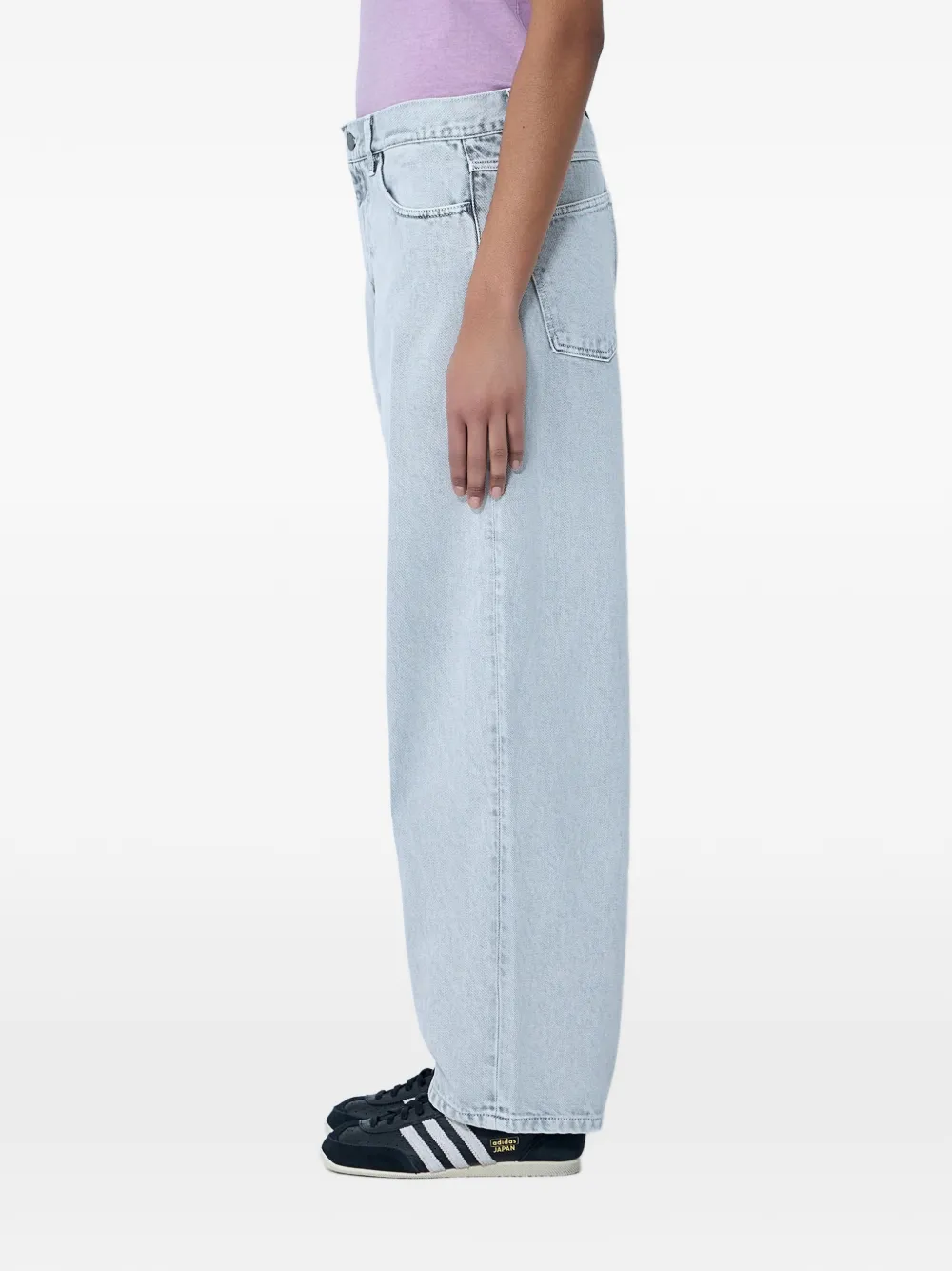 Carhartt WIP Brandon jeans met wijde pijpen en vijf zakken Wit