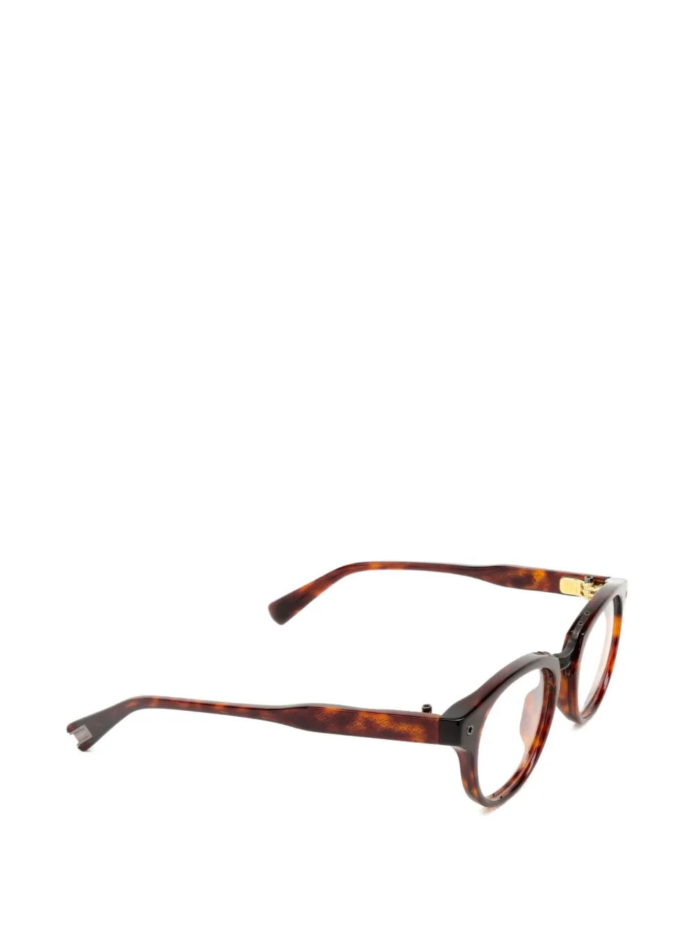 Yohji Yamamoto Bril met rond montuur Bruin