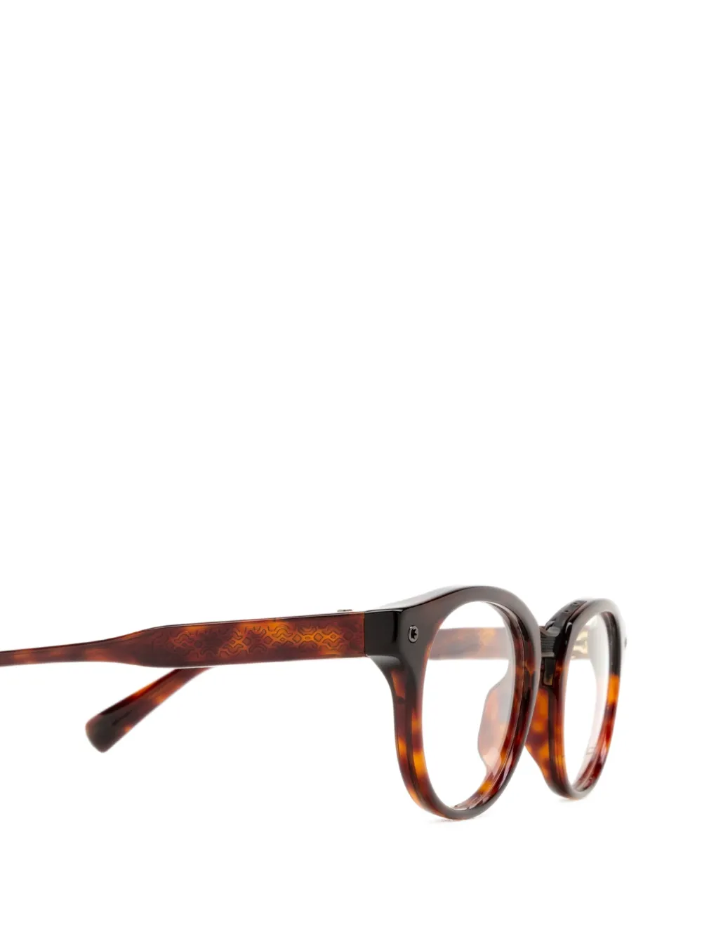 Yohji Yamamoto Bril met rond montuur Bruin