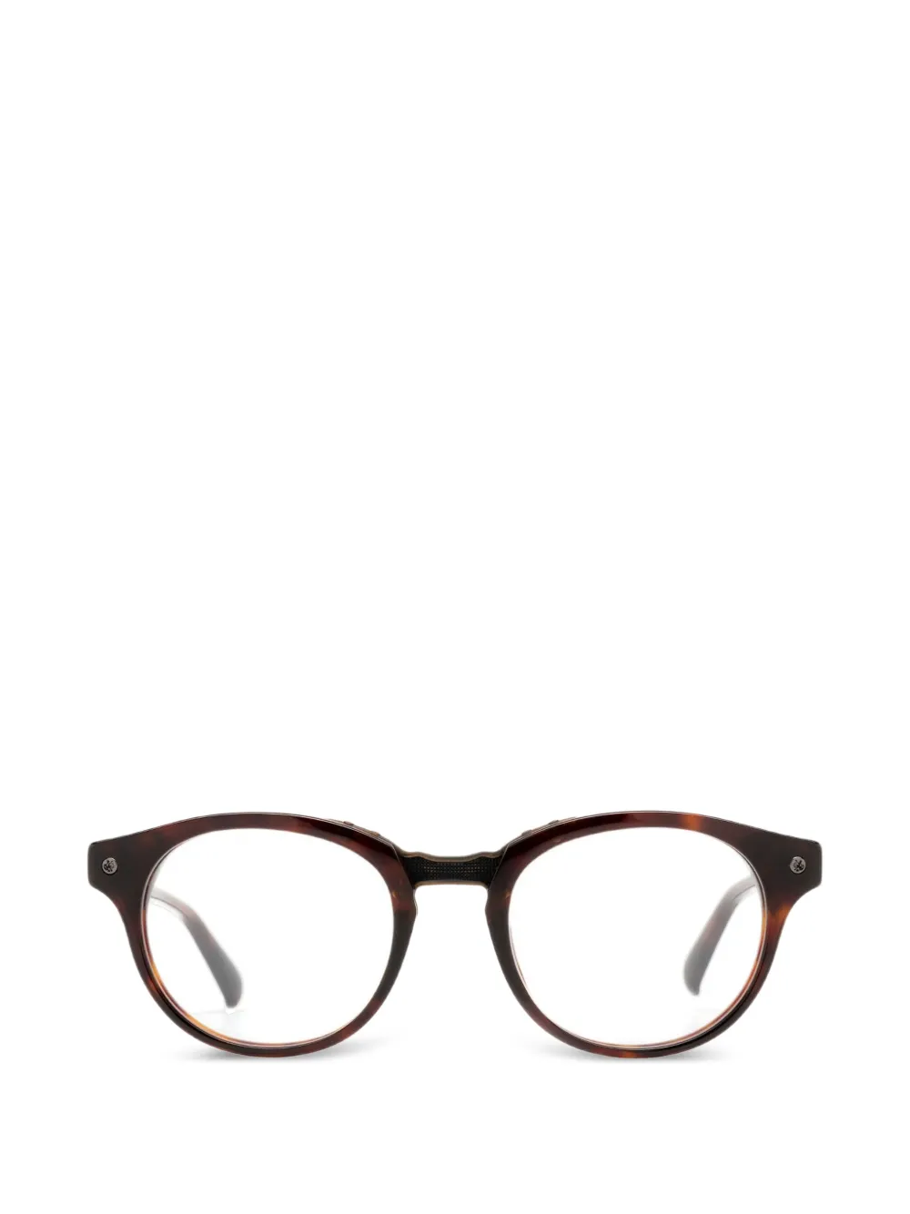 Yohji Yamamoto round-frame glasses - Marrone