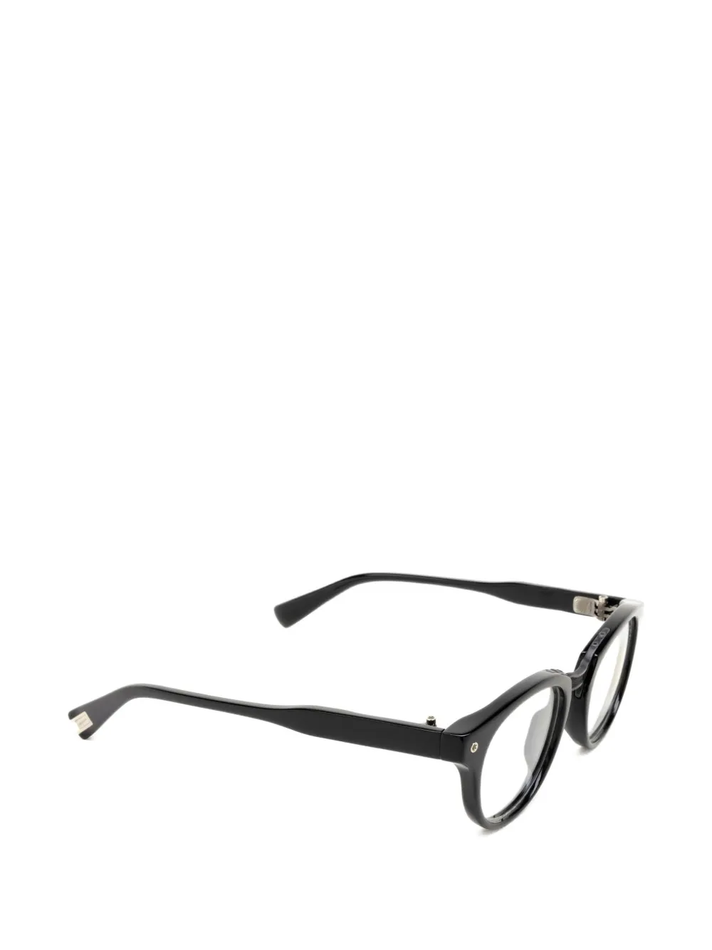 Yohji Yamamoto Bril met rond montuur Zwart