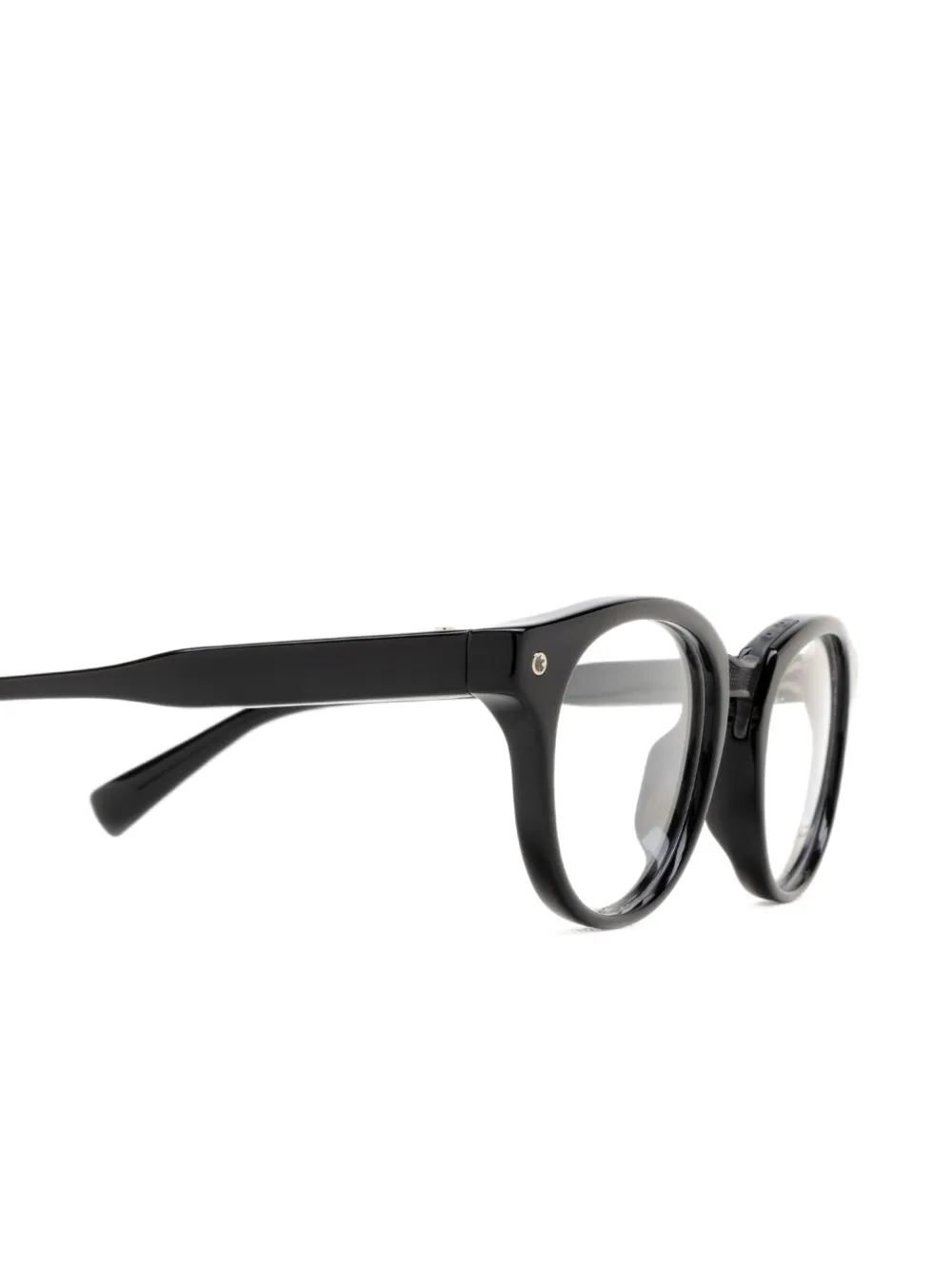 Yohji Yamamoto Bril met rond montuur Zwart