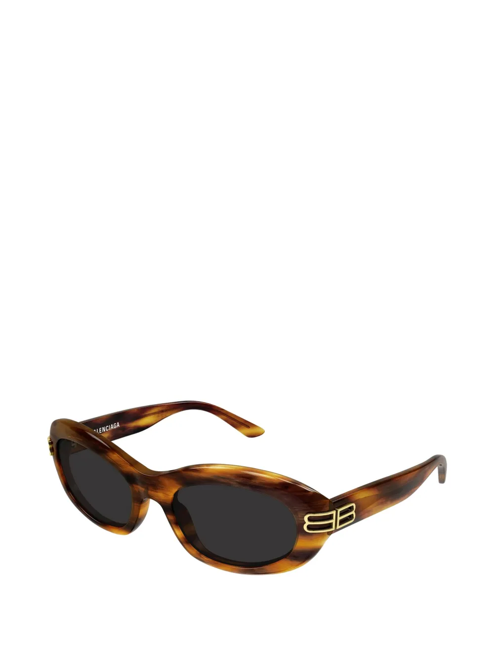 Balenciaga Eyewear Zonnebril met ovalen montuur Bruin