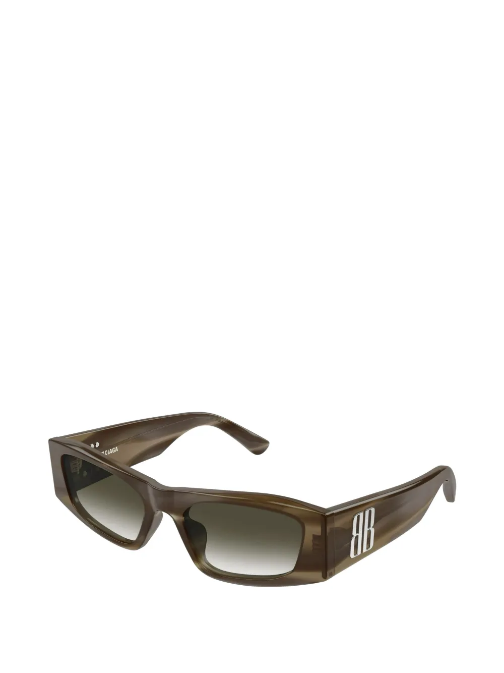 Balenciaga Eyewear Zonnebril met rechthoekig montuur Bruin