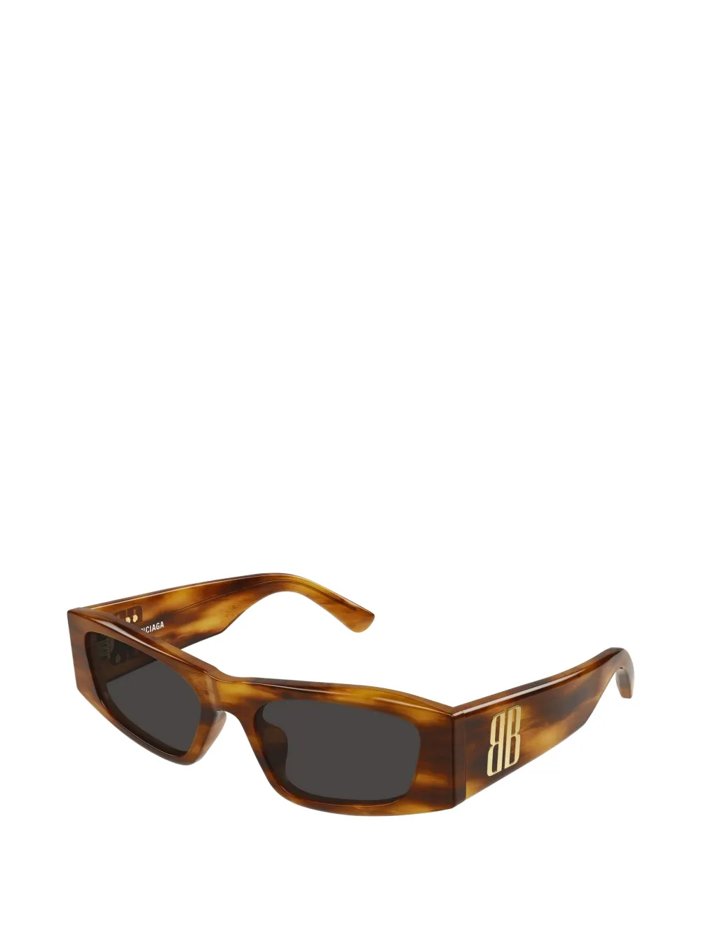Balenciaga Eyewear Zonnebril met rechthoekig montuur Bruin