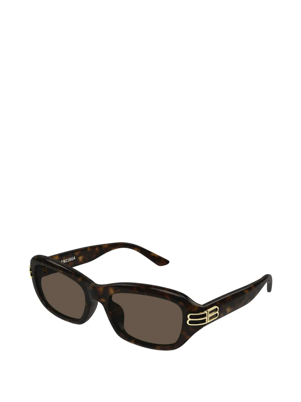 Balenciaga Eyewear Zonnebril met ovalen montuur Bruin