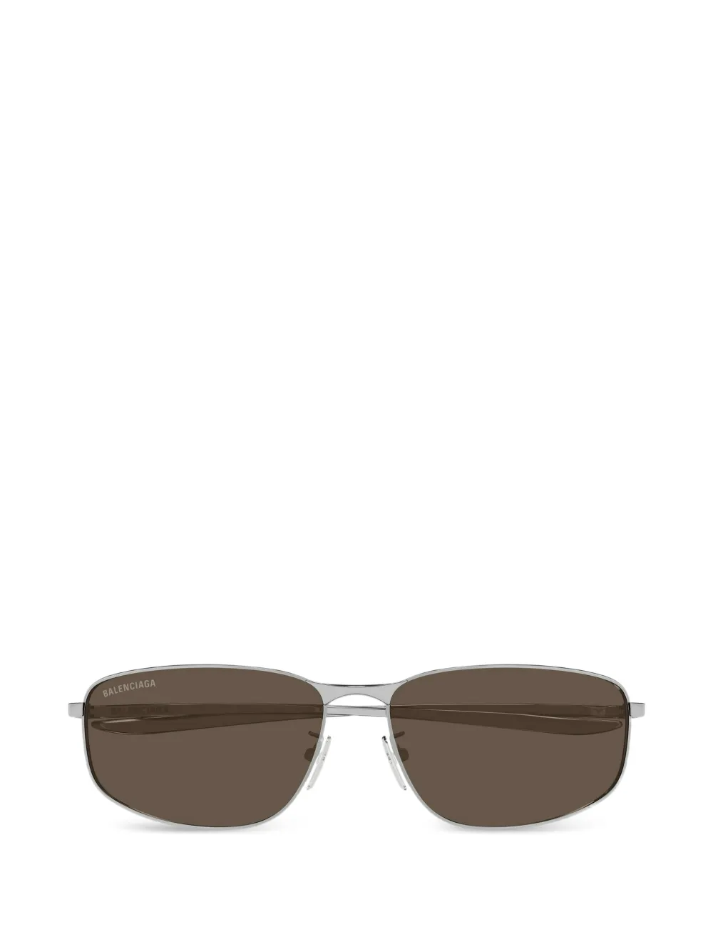 Balenciaga Eyewear Sonnenbrille mit eckigem Gestell - Silber