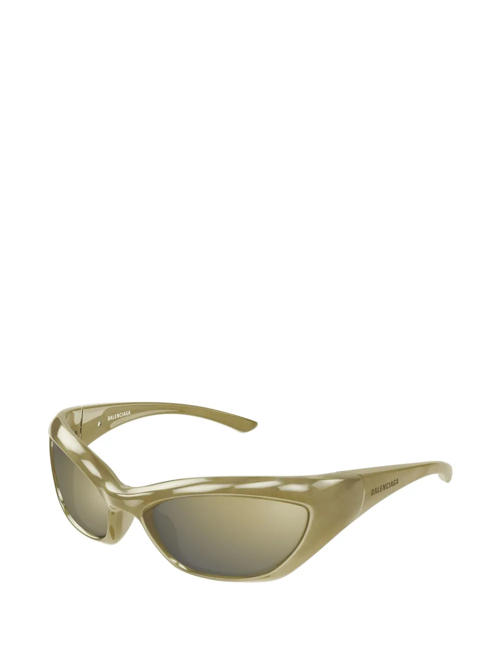 Balenciaga Eyewear Zonnebril met ovalen montuur Beige