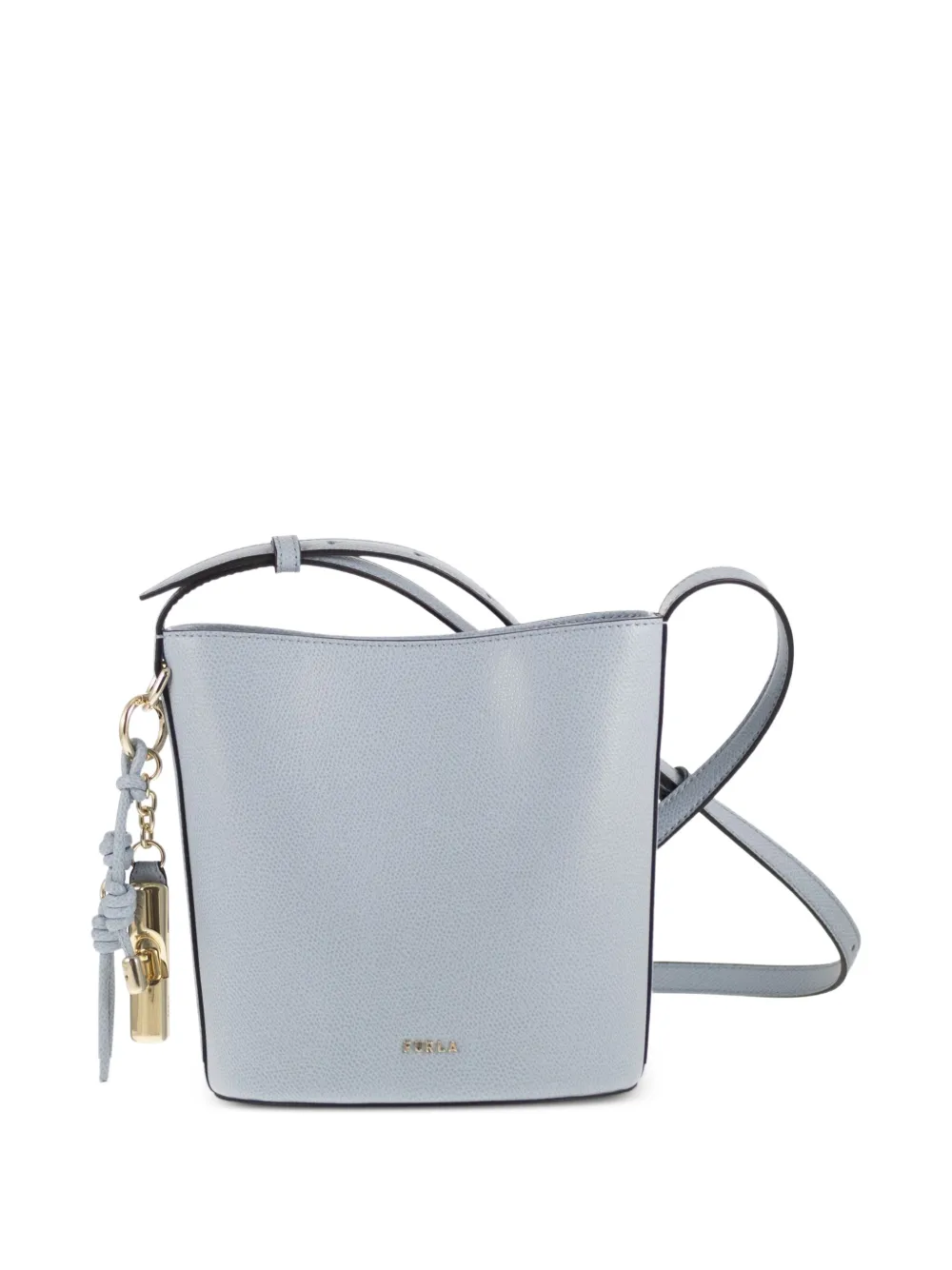 Furla Roxie charm-detail leather bucket bag - Blu