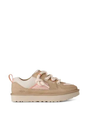 UGG リボンレース レザースニーカー | ピンク | FARFETCH JP