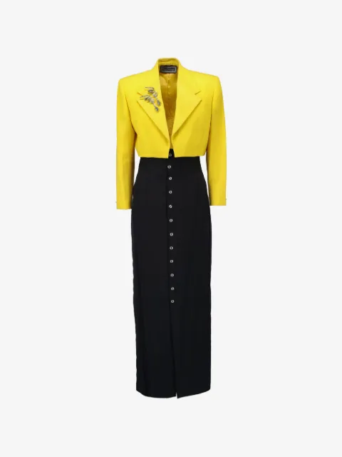 Versace Pre-Owned 1987-1988 colour-block skirt (set of two)