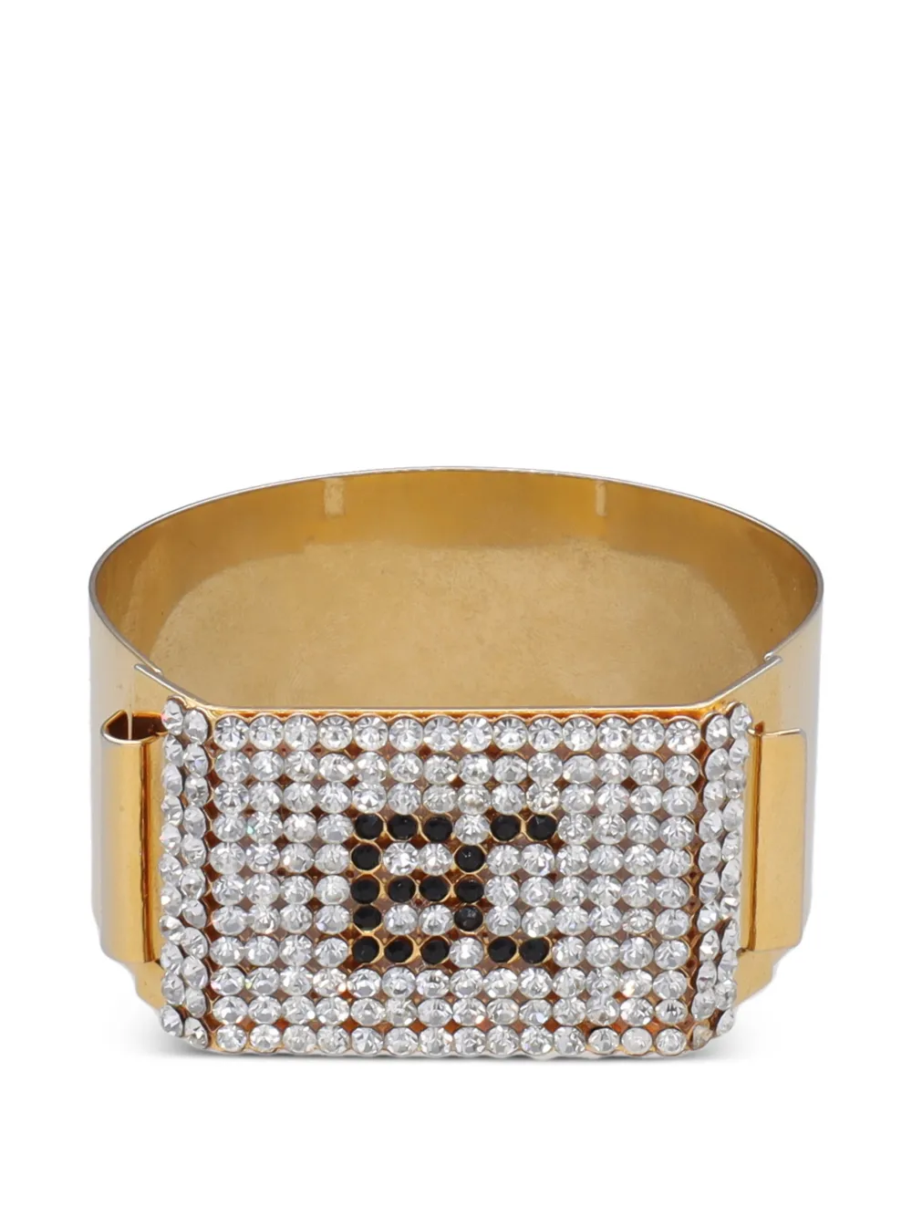 Enrico Coveri Vintage logo-embellished cuff bracelet - Oro