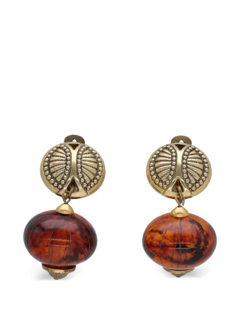 Vintage engraved clip-on earrings