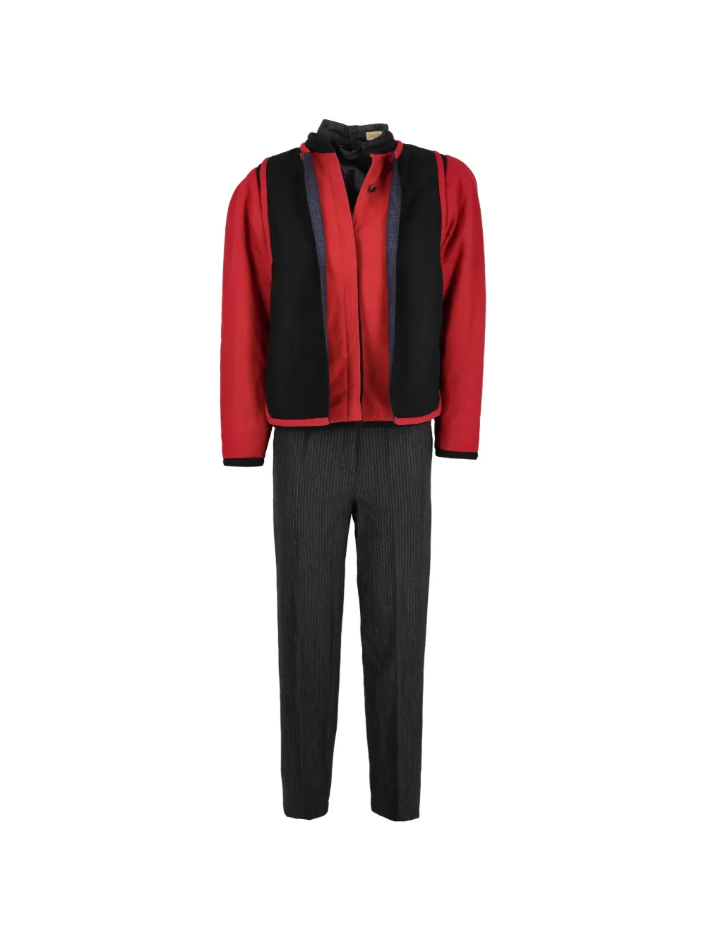 Versace Pre-Owned ensemble pantalon à design superposé (deux pièces) - Rouge